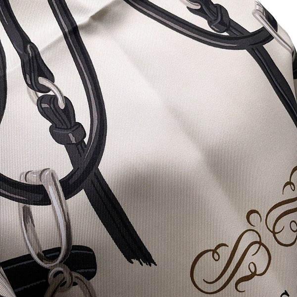 エルメス スカーフ カレ20 ナノ ブリッド・ドゥ・ガラ Brides de Gala HERMES シルク 2020年春夏 白 黒