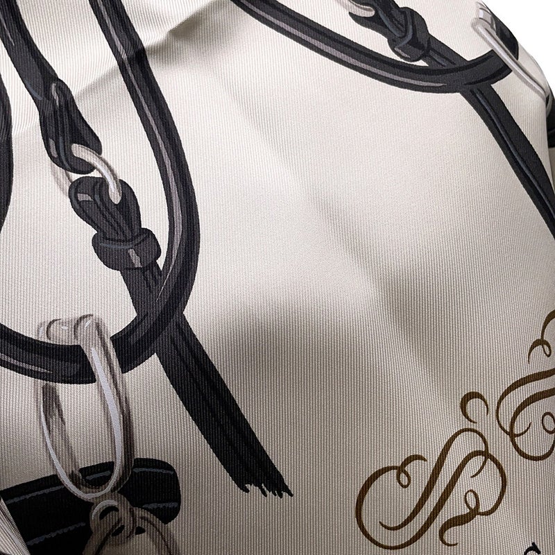エルメス スカーフ カレ20 ナノ ブリッド・ドゥ・ガラ Brides de Gala HERMES シルク 2020年春夏 白 黒