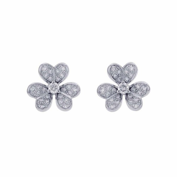 ヴァンクリーフ&アーペル ピアス フリヴォル イヤリング ミニ ダイヤモンド 50P K18WGホワイトゴールド VCARP3W100