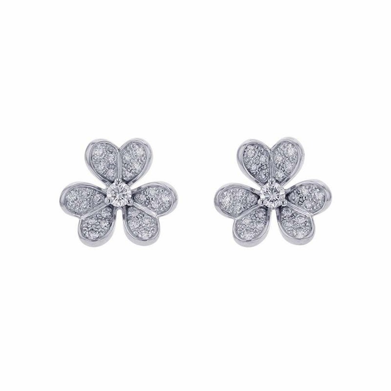 ヴァンクリーフ&アーペル ピアス フリヴォル イヤリング ミニ ダイヤモンド 50P K18WGホワイトゴールド VCARP3W100