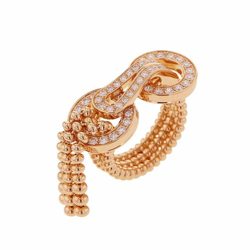 カルティエ リング アグラフ リング セミパヴェセッティング ダイヤ 59P 計約0.95ct K18PGピンクゴールド サイズ53 N4780800 指輪