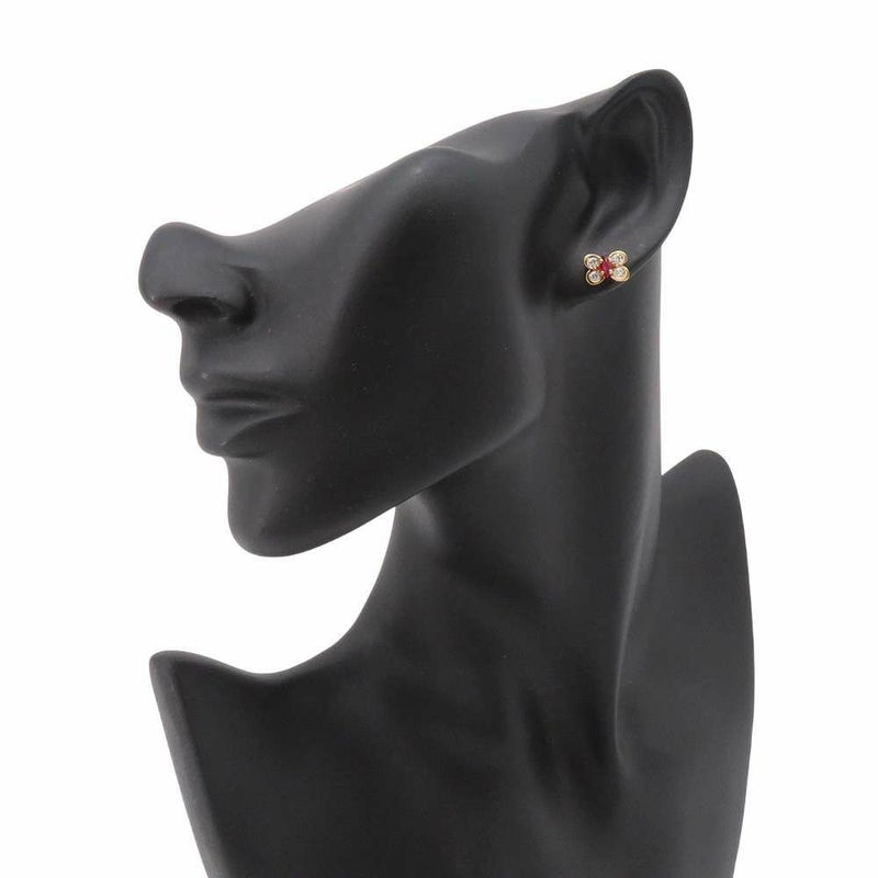 ヴァンクリーフ&アーペル ピアス ダイヤモンド 0.43ct ルビー K18YGイエローゴールド Van Cleef & Arpels ジュエリー