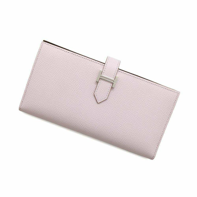 エルメス 長財布 ベアンスフレ ヴェルソ モーヴペール/ルージュセリエ/シルバー金具 エプソン W刻印