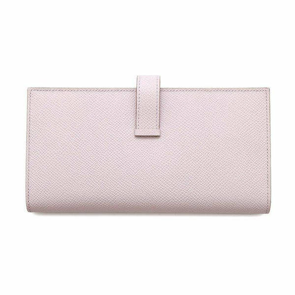 エルメス 長財布 ベアンスフレ ヴェルソ モーヴペール/ルージュセリエ/シルバー金具 エプソン W刻印