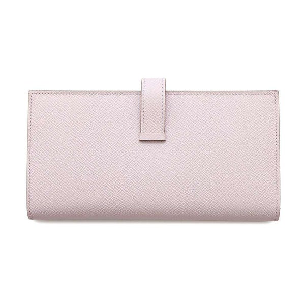 エルメス 長財布 ベアンスフレ ヴェルソ モーヴペール/ルージュセリエ/シルバー金具 エプソン W刻印