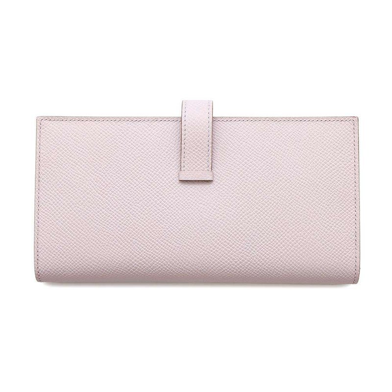 エルメス 長財布 ベアンスフレ ヴェルソ モーヴペール/ルージュセリエ/シルバー金具 エプソン W刻印