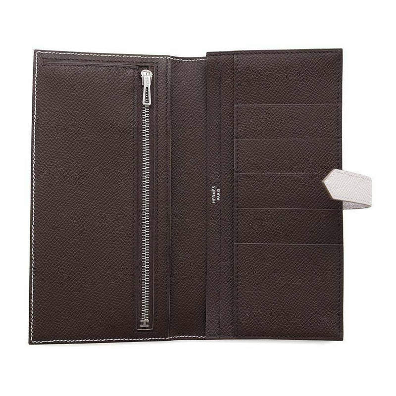 エルメス 長財布 ベアンスフレ ヴェルソ モーヴペール/ルージュセリエ/シルバー金具 エプソン W刻印