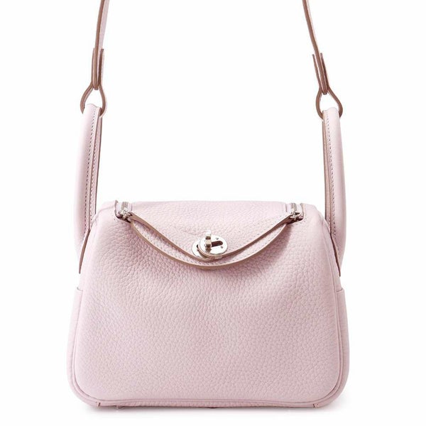 エルメス リンディ ミニ ヴェルソ モーヴペール/ニューホワイト/シルバー金具 トリヨンクレマンス/スイフト W刻印 2wayショルダー