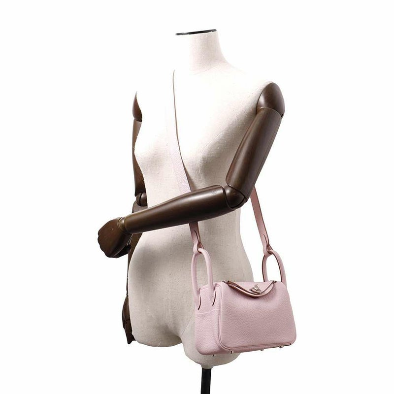 エルメス リンディ ミニ ヴェルソ モーヴペール/ニューホワイト/シルバー金具 トリヨンクレマンス/スイフト W刻印 2wayショルダー