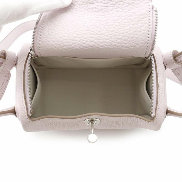 エルメス リンディ ミニ ヴェルソ モーヴペール/ニューホワイト/シルバー金具 トリヨンクレマンス/スイフト W刻印 2wayショルダー