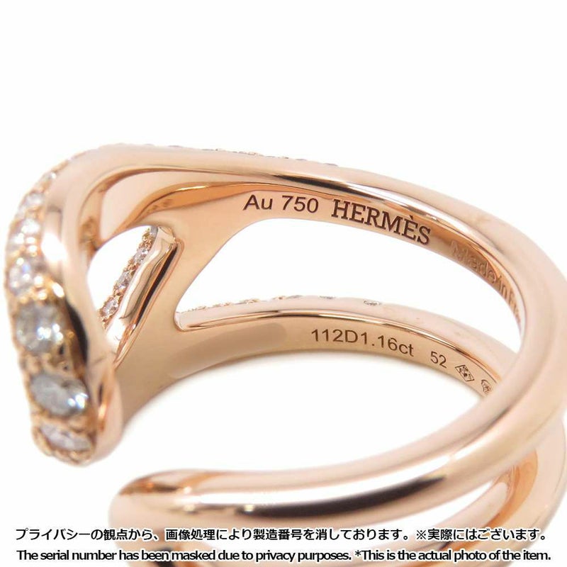 エルメス リング シェーヌダンクル パンク Chaine d'Ancre Punk ダイヤ 112P 1.16ct K18PGピンクゴールド サイズ52 HERMES 指輪