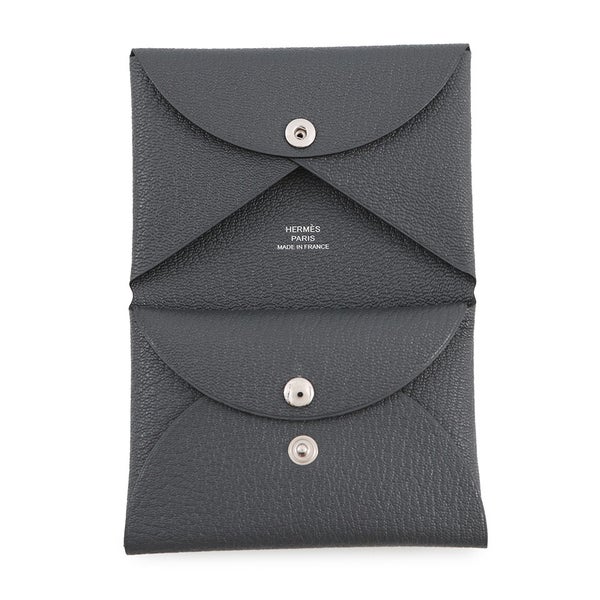 エルメス コインケース カルヴィ デュオ グリミスティ/シルバー金具 シェブルミゾル G刻印