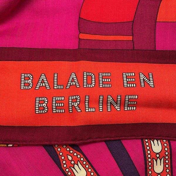 エルメス ストール カレ140 カレジェアン ベルリンヌ馬車に乗って BALADE EN BERLI HERMES カシミヤ シルク 2015年秋冬