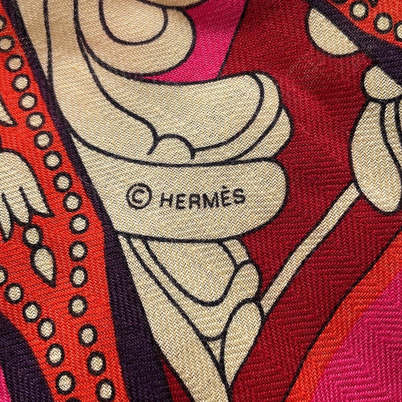 エルメス ストール カレ140 カレジェアン ベルリンヌ馬車に乗って BALADE EN BERLI HERMES カシミヤ シルク 2015年秋冬