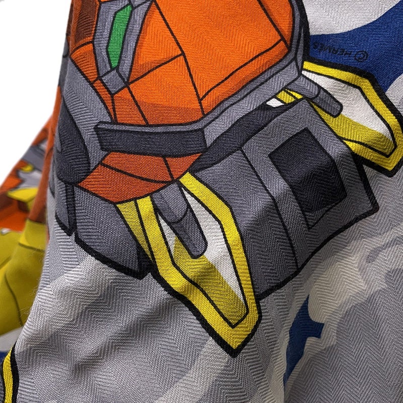 エルメス スカーフ カレH 100 メガ シャリオ Mega Chariot カシミヤ シルク 野村大輔 HERMES 2020年秋冬
