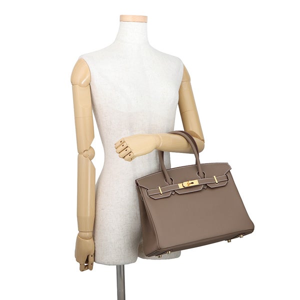 エルメス バーキン30 エトゥープ/ゴールド金具 トゴ G刻印 HERMES Birkin ハンドバッグ