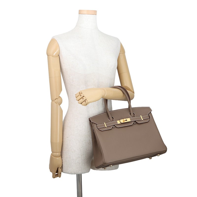 エルメス バーキン30 エトゥープ/ゴールド金具 トゴ G刻印 HERMES Birkin ハンドバッグ