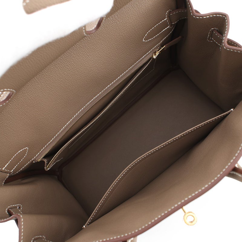 エルメス バーキン30 エトゥープ/ゴールド金具 トゴ G刻印 HERMES Birkin ハンドバッグ