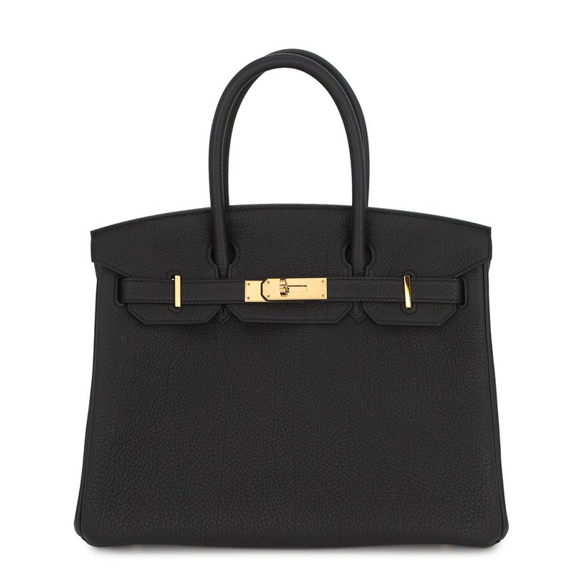エルメス バーキン30 ブラック/ゴールド金具 トゴ K刻印 HERMES Birkin ハンドバッグ 黒