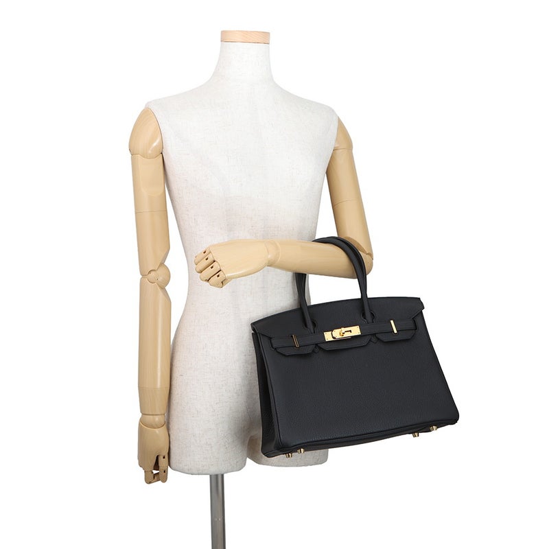 エルメス バーキン30 ブラック/ゴールド金具 トゴ K刻印 HERMES Birkin ハンドバッグ 黒