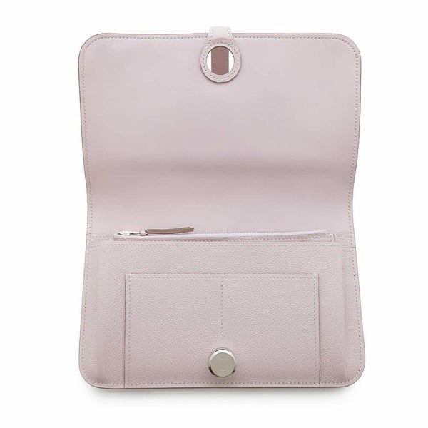 エルメス 長財布 ドゴンGM モーヴペール/シルバー金具 エバーカラー W刻印 HERMES 財布