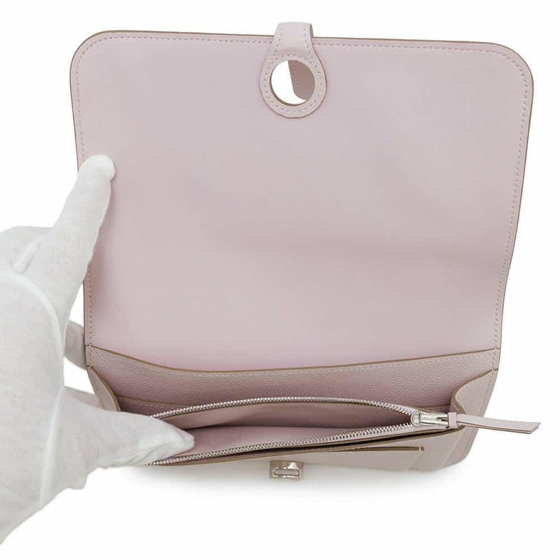 エルメス 長財布 ドゴンGM モーヴペール/シルバー金具 エバーカラー W刻印 HERMES 財布