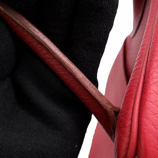 エルメス ハンドバッグ リンディ34 ルージュカザック/シルバー金具 トリヨンクレマンス □R刻印 2wayショルダー