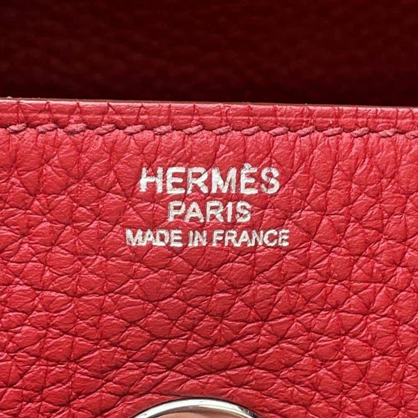 エルメス ハンドバッグ リンディ34 ルージュカザック/シルバー金具 トリヨンクレマンス □R刻印 2wayショルダー