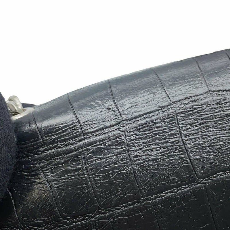 サンローランパリ チェーンショルダーバッグ クラシック ミディアム 型押しレザー 354119 SAINT LAURENT PARIS タッセル 黒