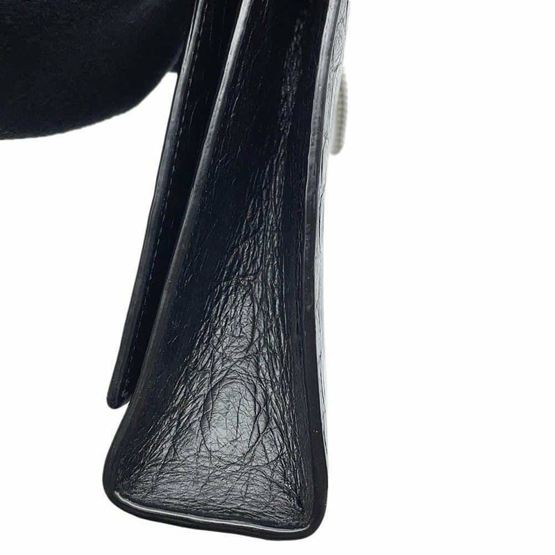 サンローランパリ チェーンショルダーバッグ クラシック ミディアム 型押しレザー 354119 SAINT LAURENT PARIS タッセル 黒