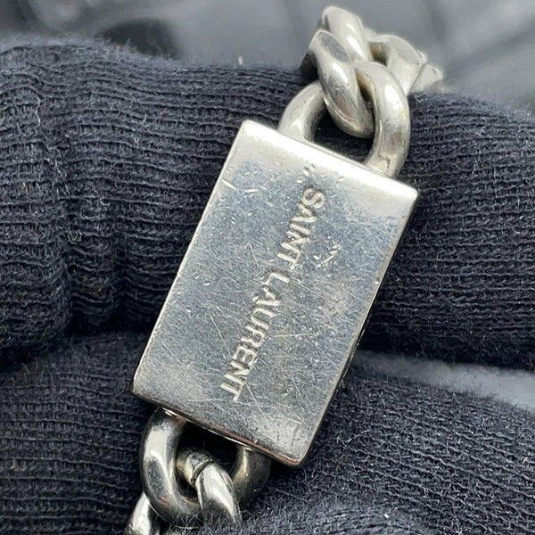 サンローランパリ チェーンショルダーバッグ クラシック ミディアム 型押しレザー 354119 SAINT LAURENT PARIS タッセル 黒