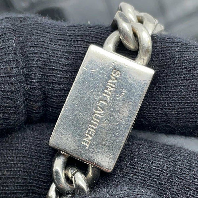 サンローランパリ チェーンショルダーバッグ クラシック ミディアム 型押しレザー 354119 SAINT LAURENT PARIS タッセル 黒