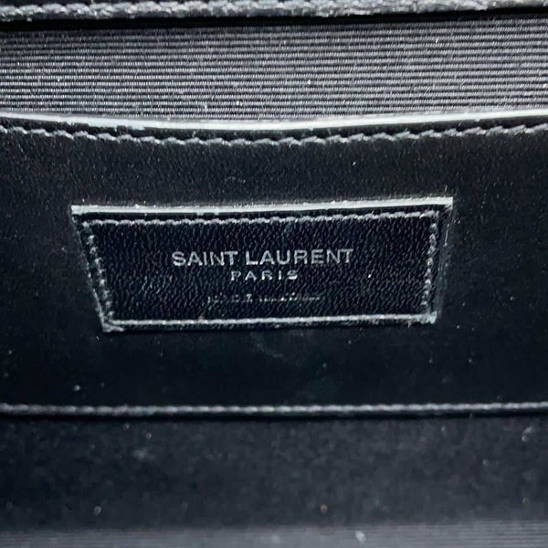 サンローランパリ チェーンショルダーバッグ クラシック ミディアム 型押しレザー 354119 SAINT LAURENT PARIS タッセル 黒
