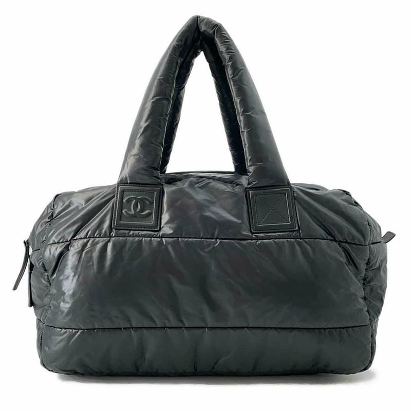 シャネル トートバッグ コココクーン ココマーク ナイロン CHANEL 黒