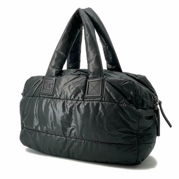 シャネル トートバッグ コココクーン ココマーク ナイロン CHANEL 黒