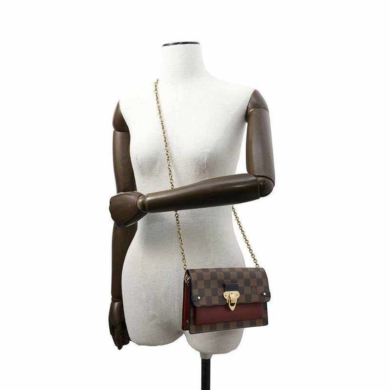 ルイヴィトン チェーンウォレット ダミエ・エベヌ ポルトフォイユ・ヴァヴァン チェーン N60222 LOUIS VUITTON 財布 クラッチ