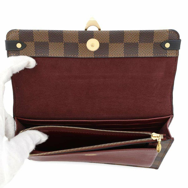 ルイヴィトン チェーンウォレット ダミエ・エベヌ ポルトフォイユ・ヴァヴァン チェーン N60222 LOUIS VUITTON 財布 クラッチ