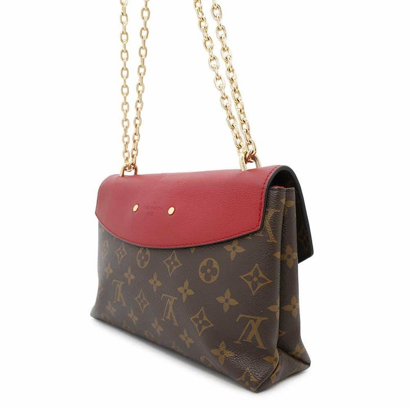 ルイヴィトン ショルダーバッグ モノグラム サン・プラシード M43713 LOUIS VUITTON レッド