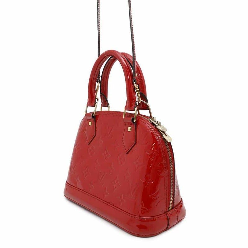 ルイヴィトン ハンドバッグ モノグラム・ヴェルニ アルマBB M90174 LOUIS VUITTON 2way レッド