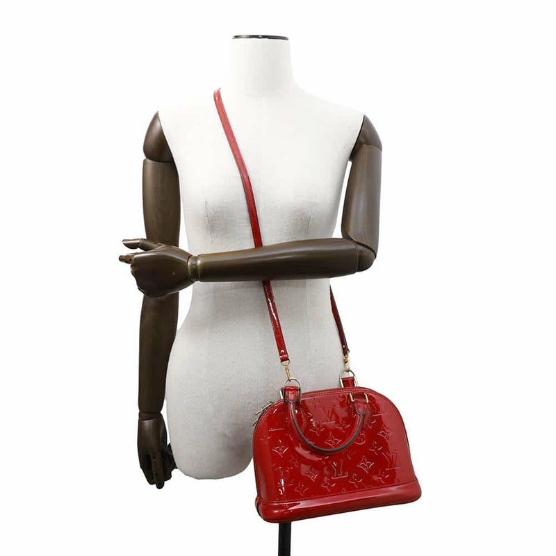 ルイヴィトン ハンドバッグ モノグラム・ヴェルニ アルマBB M90174 LOUIS VUITTON 2way レッド