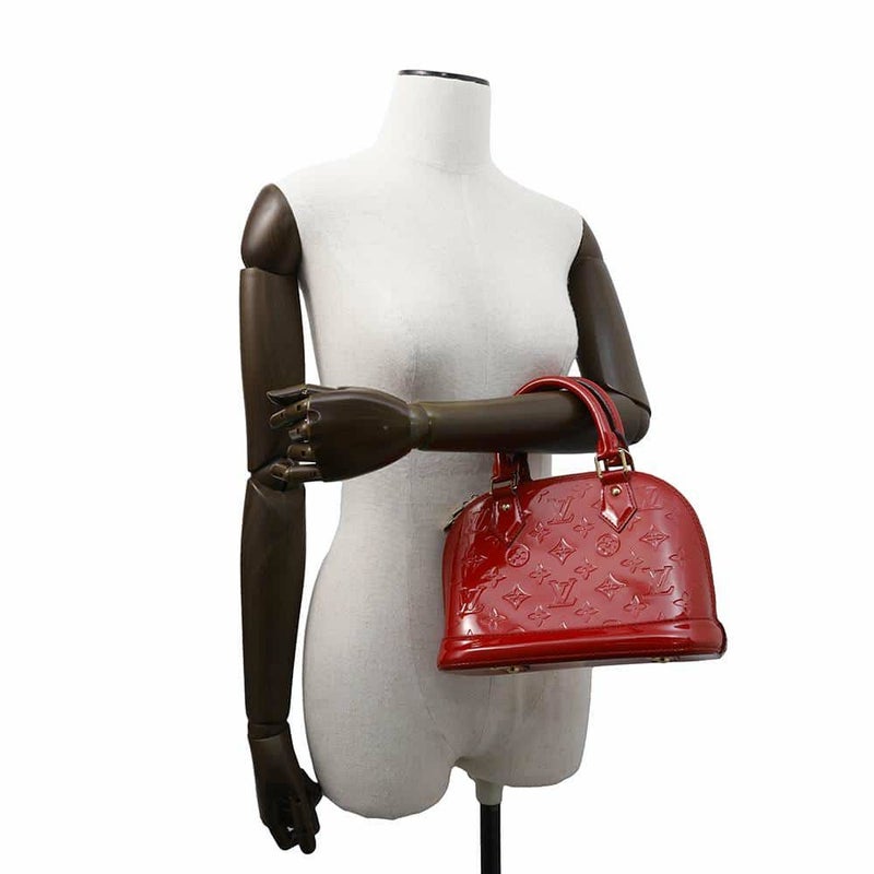 ルイヴィトン ハンドバッグ モノグラム・ヴェルニ アルマBB M90174 LOUIS VUITTON 2way レッド