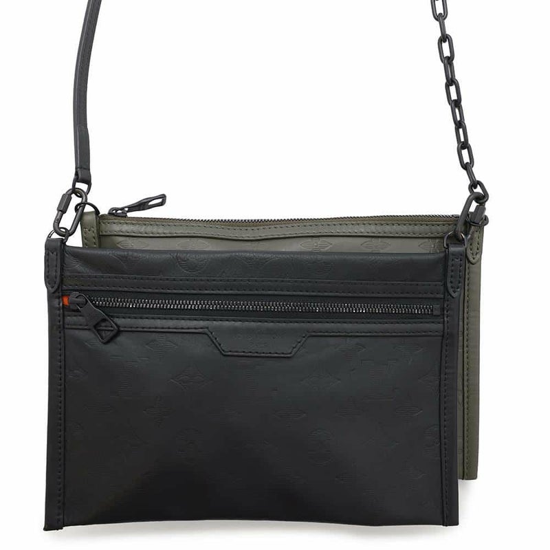 ルイヴィトン ショルダーバッグ モノグラム・シャドウ フラット・メッセンジャー M44635 LOUIS VUITTON ポーチ ブラック 黒