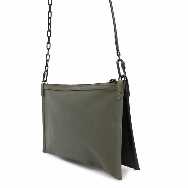 ルイヴィトン ショルダーバッグ モノグラム・シャドウ フラット・メッセンジャー M44635 LOUIS VUITTON ポーチ ブラック 黒