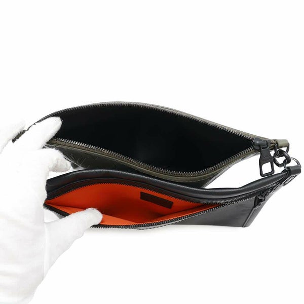 ルイヴィトン ショルダーバッグ モノグラム・シャドウ フラット・メッセンジャー M44635 LOUIS VUITTON ポーチ ブラック 黒