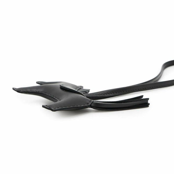 エルメス バッグチャーム ロデオ PM ブラック ラムスキン W刻印 HERMES 黒 ソーブラック