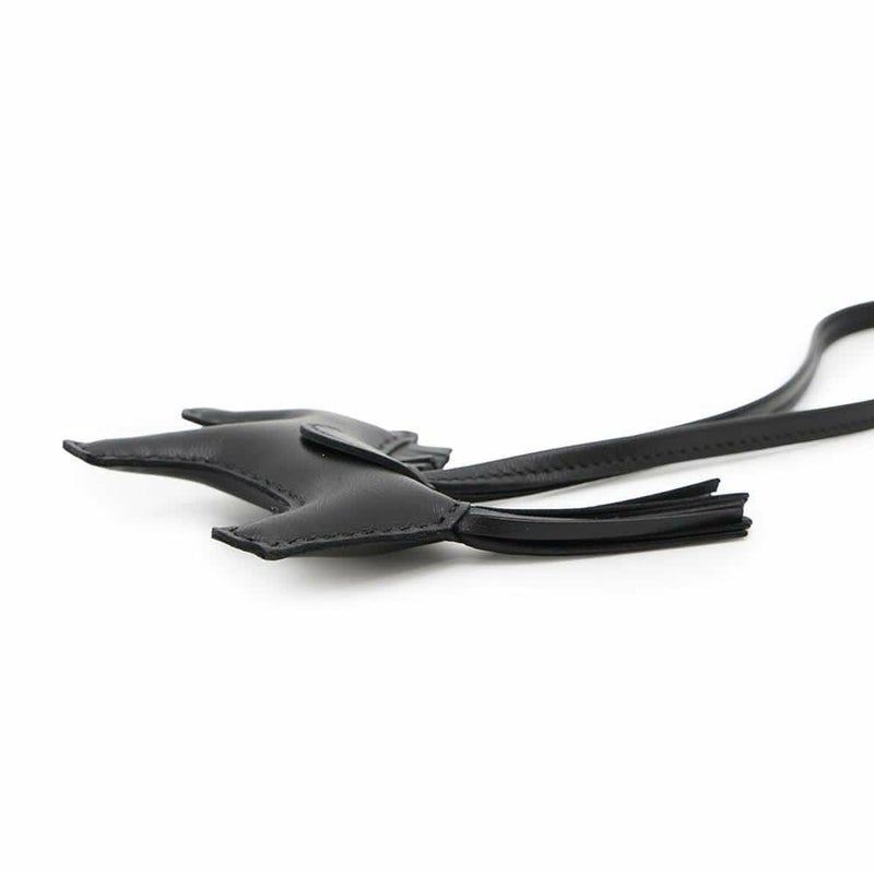 エルメス バッグチャーム ロデオ PM ブラック ラムスキン W刻印 HERMES 黒 ソーブラック