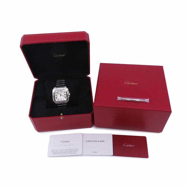 カルティエ サントス ドゥ カルティエ LM WSSA0018 Cartier 腕時計 シルバー文字盤