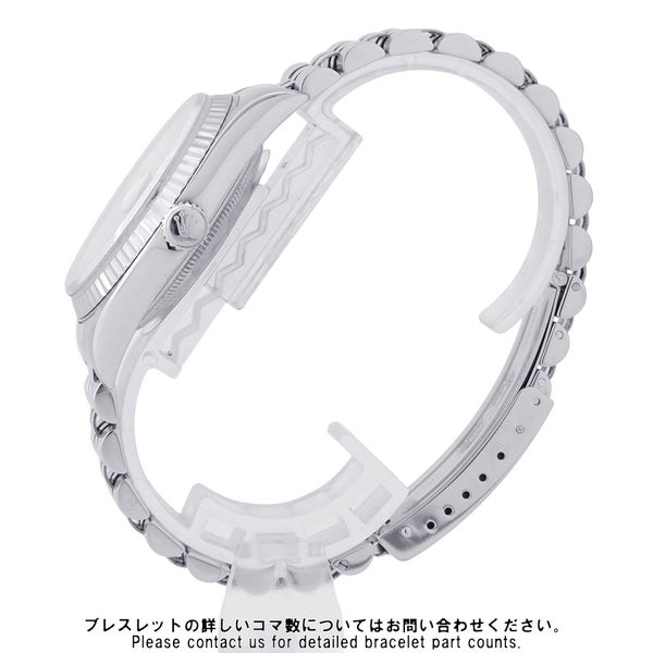 ロレックス デイトジャスト K番 SS/K18ホワイトゴールド 10Pダイヤ 16234G ROLEX 腕時計 シルバー文字盤
