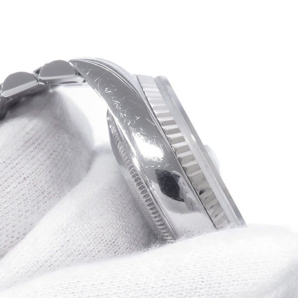 ロレックス デイトジャスト K番 SS/K18ホワイトゴールド 10Pダイヤ 16234G ROLEX 腕時計 シルバー文字盤