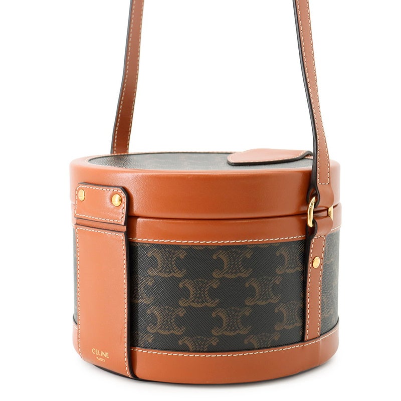 セリーヌ ショルダーバッグ トリオンフ タンブール ミディアム PVC/レザー 195192 CELINE バッグ